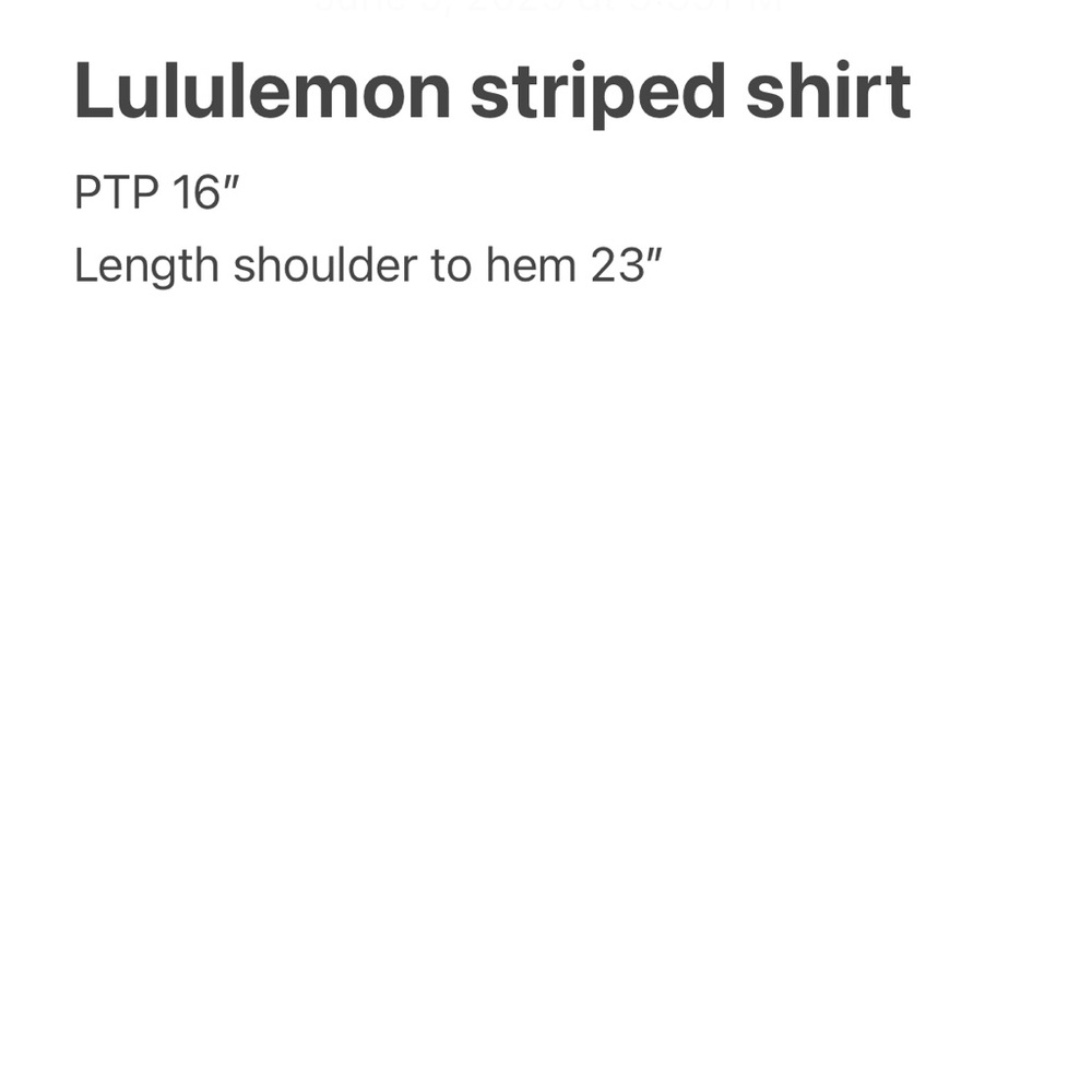 lululemon athletica Black and White Striped Long Sleeve Top - Picture 7 of 7
